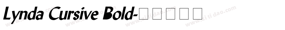 Lynda Cursive Bold字体转换
